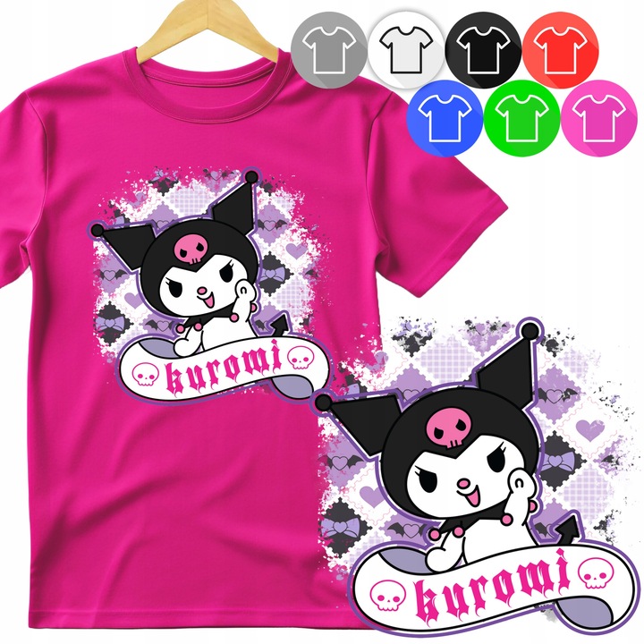 Gyerek póló Kuromi, Dodo, Pamut, Rózsaszín