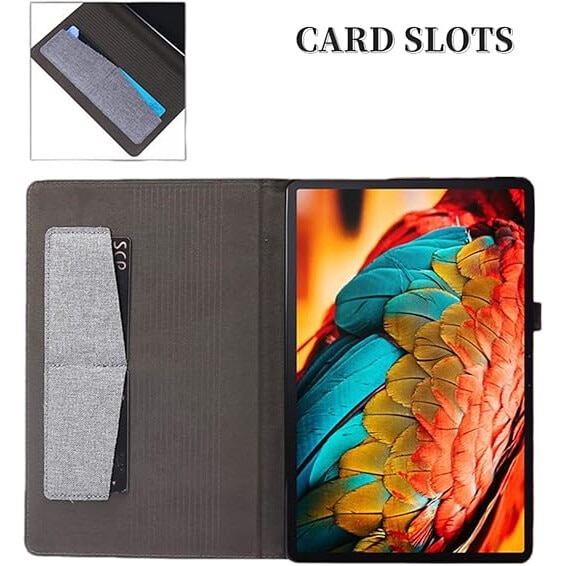 Husa de protectie pentru tableta Samsung Galaxy Tab A9 Plus 11 inch, Mawzyxrt, design unic cu clapeta, negru