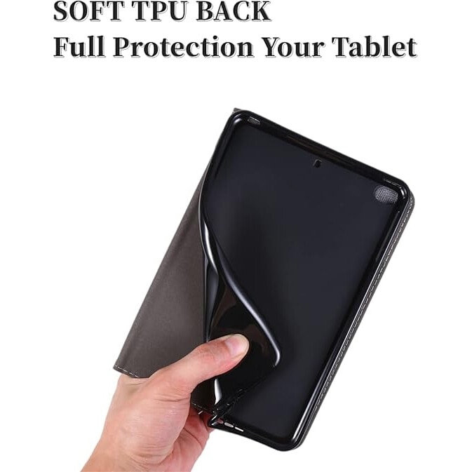 Husa de protectie pentru tableta Samsung Galaxy Tab A9 Plus 11 inch, Mawzyxrt, design unic cu clapeta, negru