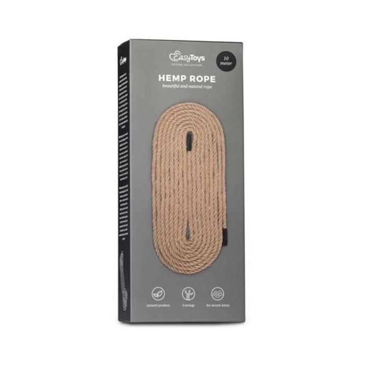 Set accesorii BDSM, Easytoys, sfoara de legare, 10m, moale la atingere