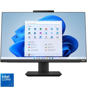 Sistem All-in-One Asus ExpertCenter E5702WVARK cu procesor Intel Core 7 150U pana la 5.4 GHz, 27", Full HD, 32GB DDR5, 1TB SSD M.2 NVMe PCIe 4.0, Intel Graphics, Windows 11 Pro, Black