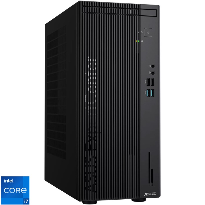 Asus ExpertCenter D5 Mini Tower D500MER asztali PC, Intel® Core™ i7-14700 processzorral akár 5,30 GHz-ig, 16 GB DDR5, 512 GB SSD, Intel® UHD Graphics 770, operációs rendszer nélkül, fekete