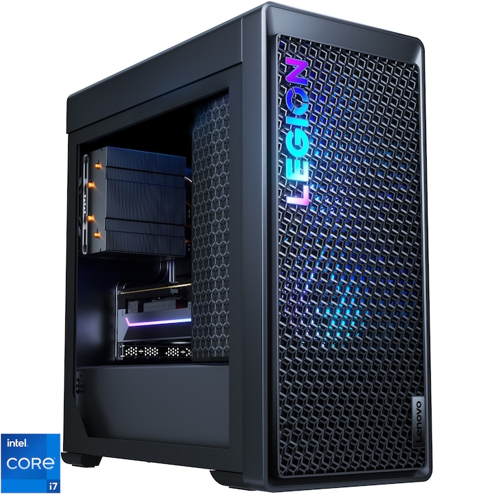 Lenovo Legion T5 26IRX9 Gaming System с процесор Intel® Core™ i7-13650HX до 4,90 GHz, 16GB DDR5, 1TB SSD M.2 2280 PCIe® 4.0x4 NVMe®, NVIDIA® GeForce RTX™ 4060 Ti 8GB GDDR6, без ОС, Storm Сив, 3Y Premium Care