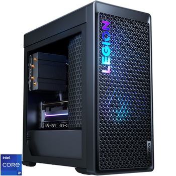 Sistem Gaming Lenovo Legion T5 26IRX9 cu procesor Intel Core i9-14900HX pana la 5.80 GHz, 32GB DDR5, 1TB SSD M.2 2280 PCIe 4.0x4 NVMe, NVIDIA GeForce RTX 4070 Ti SUPER 16GB GDDR6X 706 AI TOPS, No OS, Storm Grey, 3Y Premium Care