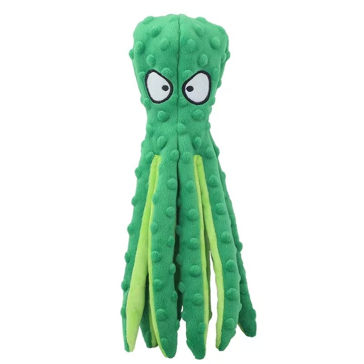 Jucarie pentru caini, caracatita, interactiva, verde, plus