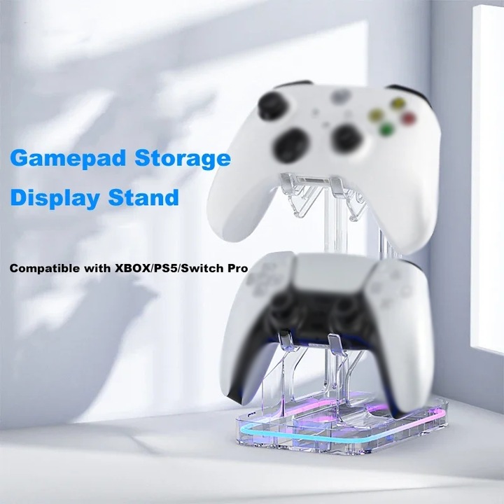 Suport pentru gamepad, AOLION, Policarbonat/Silicon, 11.5x5x20.3cm, cablu de incarcare 1m