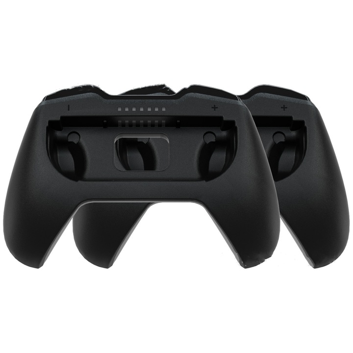 Set 2 huse Gamepad Grip pentru Switch, ergonomic, negru