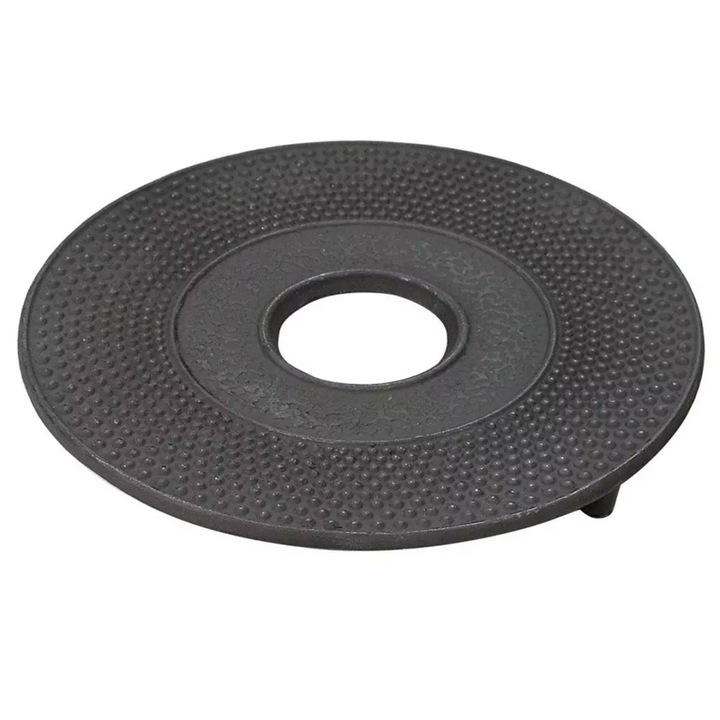 Suport pentru vase fierbinti, KINGHOFF, Fonta, 17x2cm, 3 picioruse antiderapante, Negru