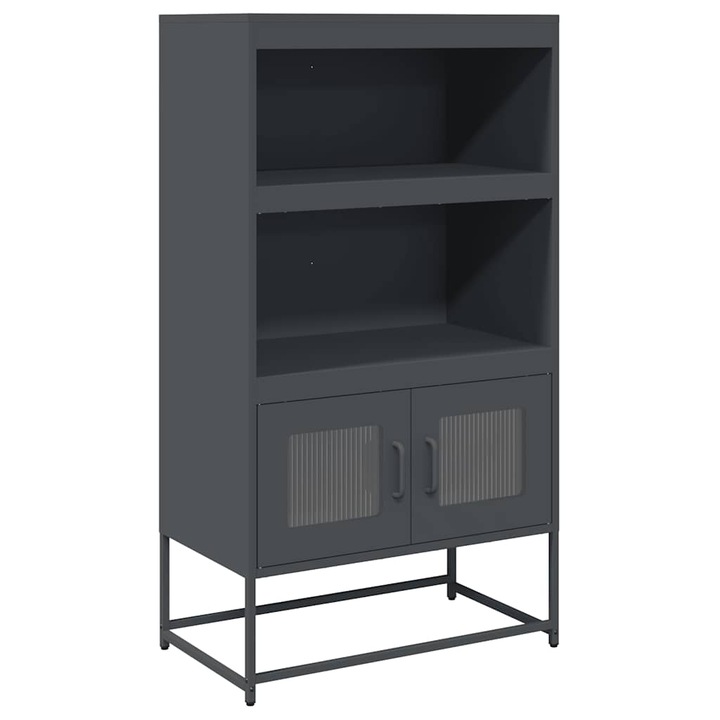 vidaXL Highboard antracit 68x39x123 cm Acél 853370