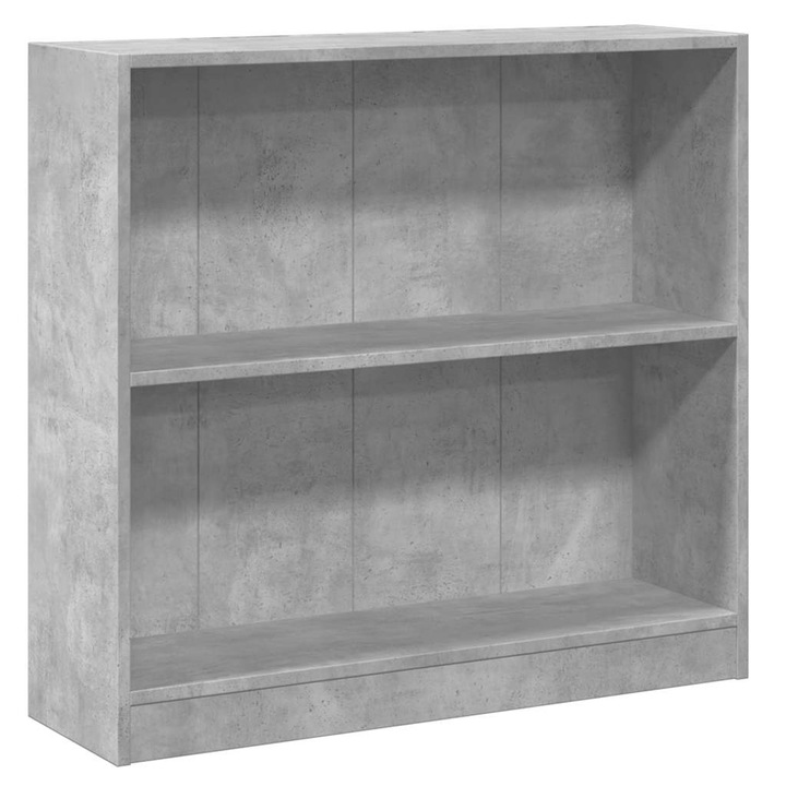 vidaXL betonszürke forgácslap könyvespolc 80 x 24 x 75 cm