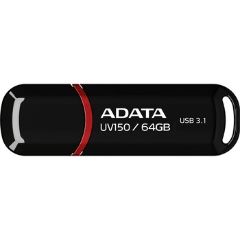 Memorie USB ADATA UV150, 64GB, USB 3.2, Negru Memorie USB ADATA UV150, 64GB, USB 3.2, Negru