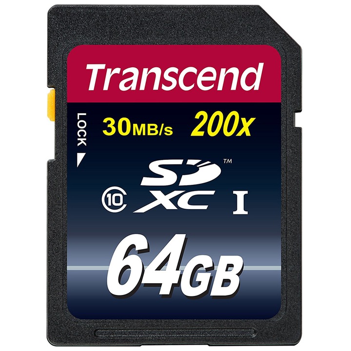 Card de memorie Transcend SDXC, 64GB, Class 10