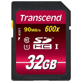 Card de memorie Transcend SDHC, UHS-I, 32GB, Class 10, 600x Card de memorie Transcend SDHC, UHS-I, 32GB, Class 10, 600x