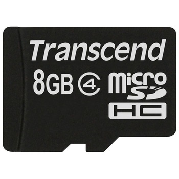 Card de memorie Transcend MicroSDHC, 8GB, Class 4 Card de memorie Transcend MicroSDHC, 8GB, Class 4