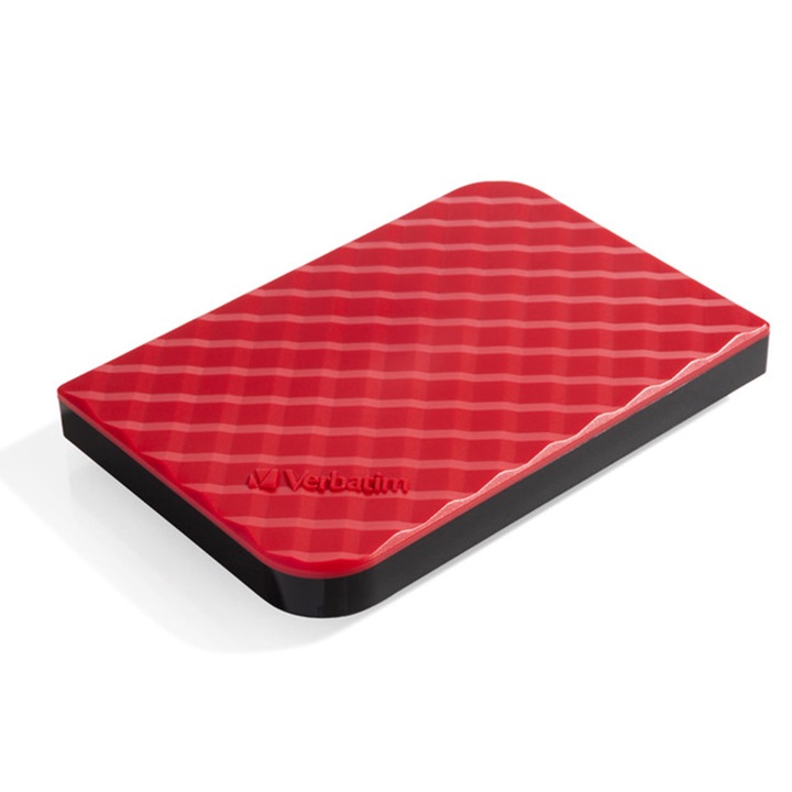 HDD extern Verbatim Store 'n' Go 1TB 2.5" USB 3.0, Rosu