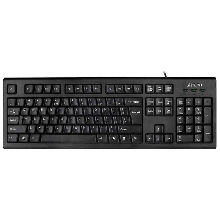 Tastatura A4Tech KRS-85-USB, USB, Negru