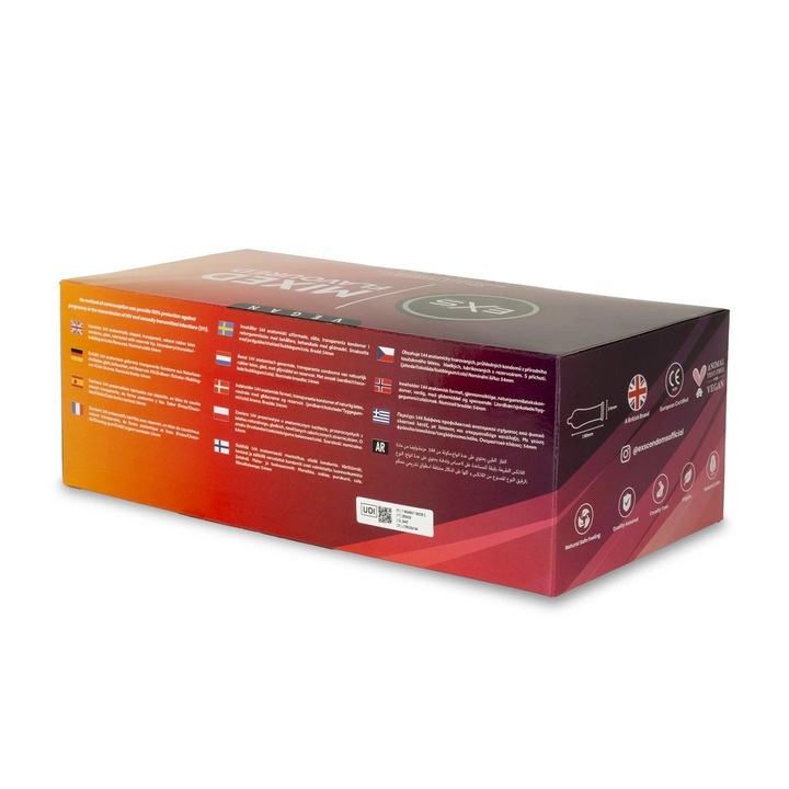 Комплект презервативи с вкус 144 части, EXS, роза, шоколад, дъвка, кола