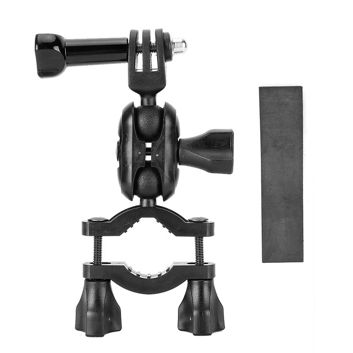 Jormftte autós tartó visszapillantó tükörhöz, 360°-ban forgatható, ABS, fekete, tartó mérete 12mm-35mm