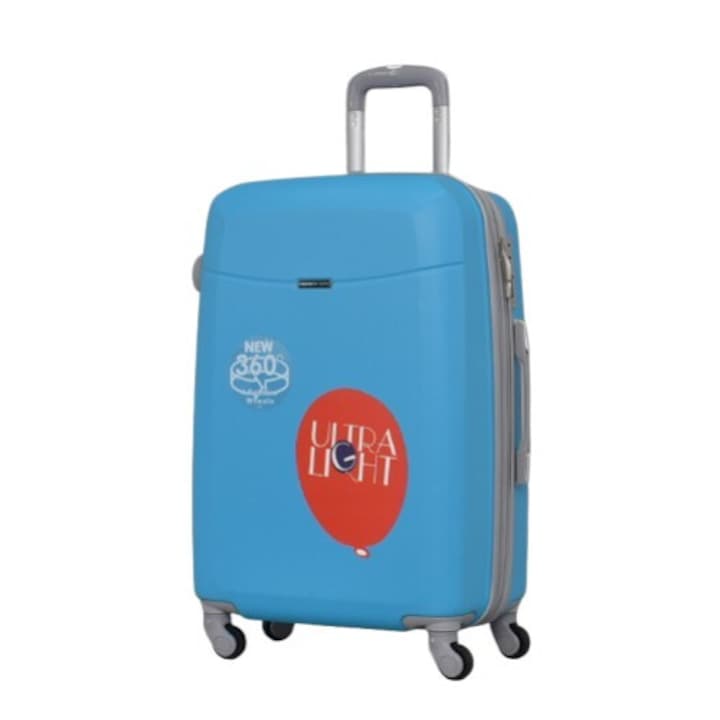 Troler, PERFECT LINE, 67/45/27 cm, Albastru deschis