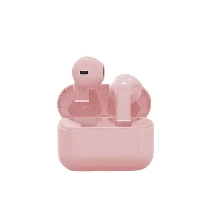 Rózsaszín, mini ultrakicsi, TWS vezeték nélküli Bluetooth fülhallgató, sportoláshoz, hosszú akkumulátor-üzemidővel, HiFi hangzással, fülbe helyezhető