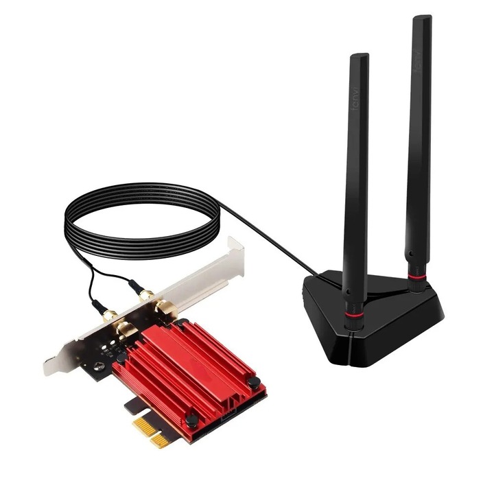 WiFi адаптер, WiFi 6E, 5374Mbps, Tri Band 2.4G/5G/6GHz, Bluetooth 5.3, PCI Express, за Windows 10/11