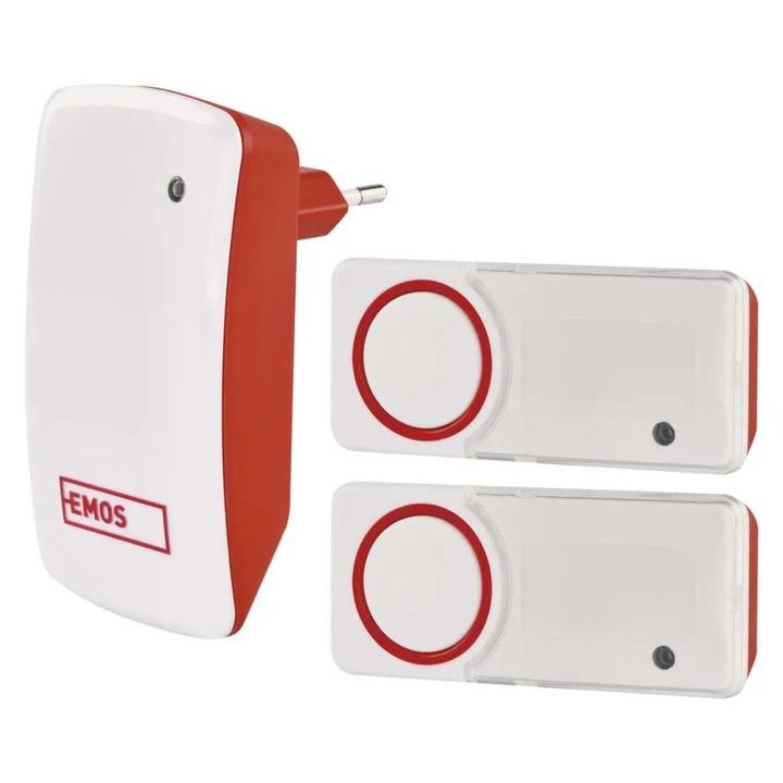 Безжичен звънец Emos, без батерия P5750.2T, с 2 бутона - P5750.2T