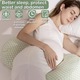 Perna multifunctionala, pentru gravide si alaptare, Hggzeg, Perna gravide, Forma de H, Ergonomica, Husa detasabila, Confortabil, Usor de curatat, Lavabila, Suport Burta, Picioare, Cap, Gat, Spate, Bumbac poliester, 62x112cm, Verde deschis