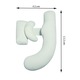 Perna multifunctionala, pentru gravide si alaptare, Hggzeg, Perna gravide, Forma de H, Ergonomica, Husa detasabila, Confortabil, Usor de curatat, Lavabila, Suport Burta, Picioare, Cap, Gat, Spate, Bumbac poliester, 62x112cm, Verde deschis
