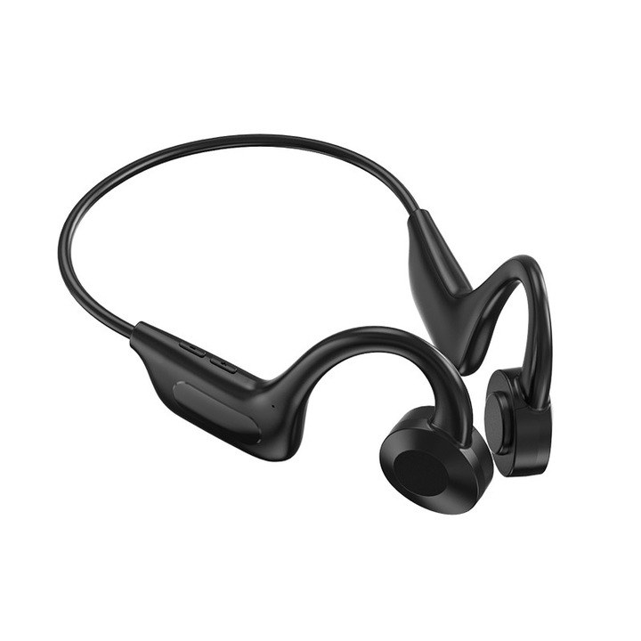 BL13 Bone Conduction Bluetooth 5.2 fejhallgató, 10 méteres átviteli távolság, 13 órás akkumulátor-élettartam, 180 mAh-s akkumulátor, opcionális Bluetooth vagy MP3 plug-in kártyával, fekete