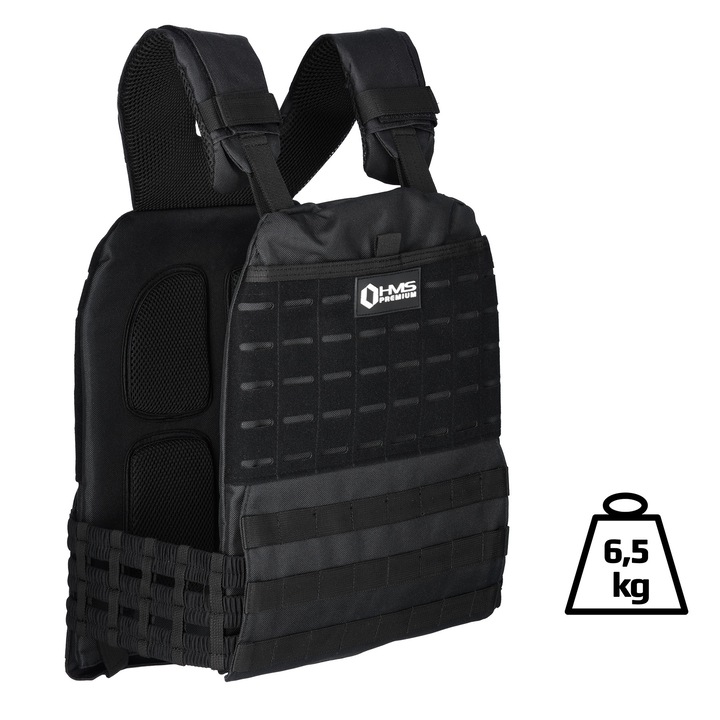 Vesta tactica cu greutate reglabila 6.5kg, HMS, 39x30cm, 2 placi de greutate