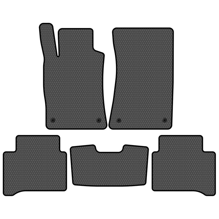 Set Covorase Auto dedicate Mercedes-Benz W211 III E-Class (2002-2009) Combi all seasons perfect compatibile, 5 piese, Negru / Gri