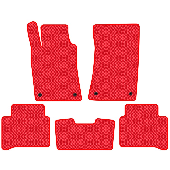 Set Covorase Auto dedicate Mercedes-Benz W211 III E-Class (2002-2009) Sedan all seasons perfect compatibile, 5 piese, Rosu