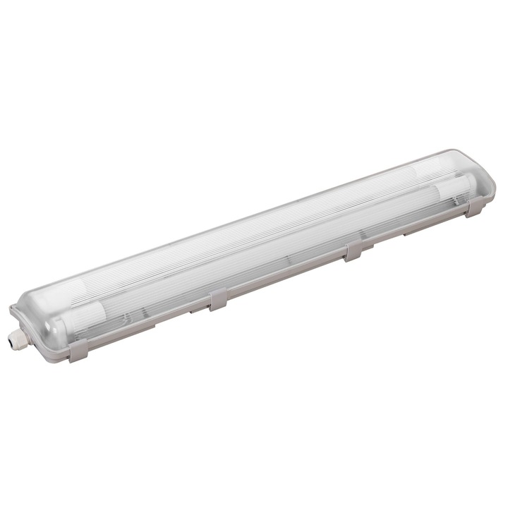 Corp cu tub LED inclus, 2 x 6.6 W, T8, 2 x 900 lumeni, IP65, lumina neutra, 69 cm