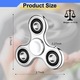 Set de 2 piese de jucarii fidget spinner, 8 cm diametru, aliaj placat cu zinc, puternic si durabil, galben si alb