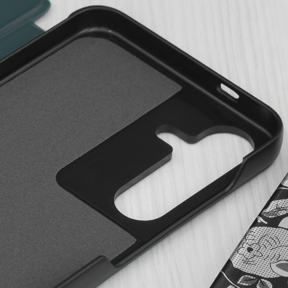 Husa pentru Samsung Galaxy S25 Tip Carte, S-View, Functie de Stand, Calitate Premium, Antisoc, Protectie Sporita, Verde