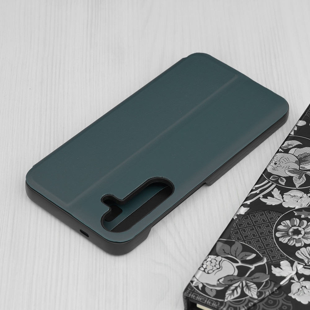 Husa pentru Samsung Galaxy S25 Tip Carte, S-View, Functie de Stand, Calitate Premium, Antisoc, Protectie Sporita, Verde