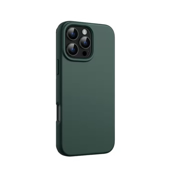 Husa protectie compatibila cu iPhone 16 Pro MAX, ultra slim, silicon Verde, interior din microfibra