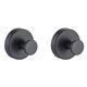 Set 2 agatatori prosoape, suport pentru prosoape, cu ventuze, Bytelike, Carlige cu ventuza din inox pentru baie si bucatarie, negru