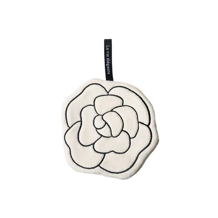 Prosop de mana suspendat, dublu strat, absorbant, uscare rapida, broderie fina, stil frantuzesc