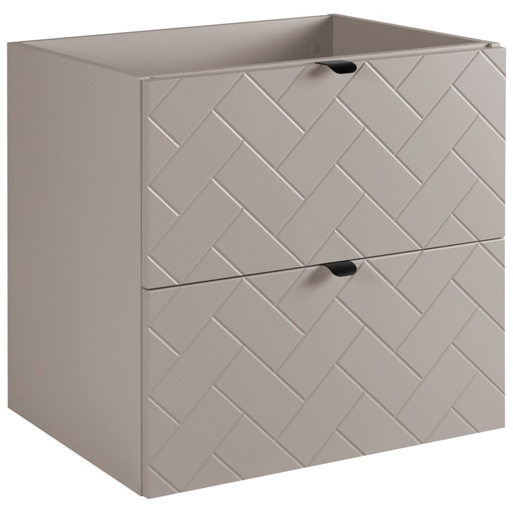 Fürdőszoba szekrény, RODAN, Trend, Kasmír, Függesztett, Soft Close, Szekrény - 46cm x 60cm x 60,7cm, Bézs