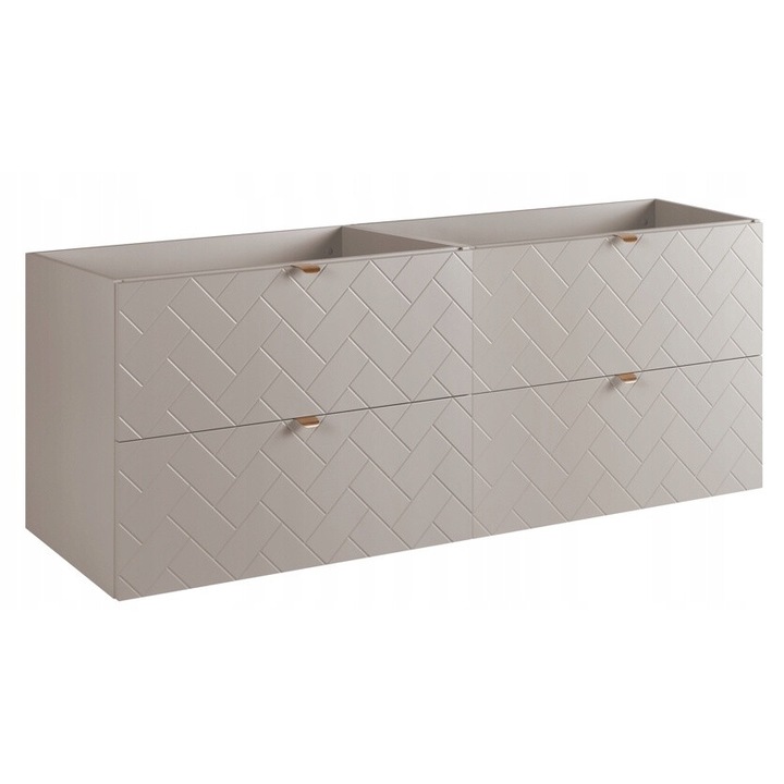 Шкаф за баня, RODAN, Trend, Кашмир, Окачен, Soft Close, Шкаф - 46см x 160см x 60,7см, Бежов