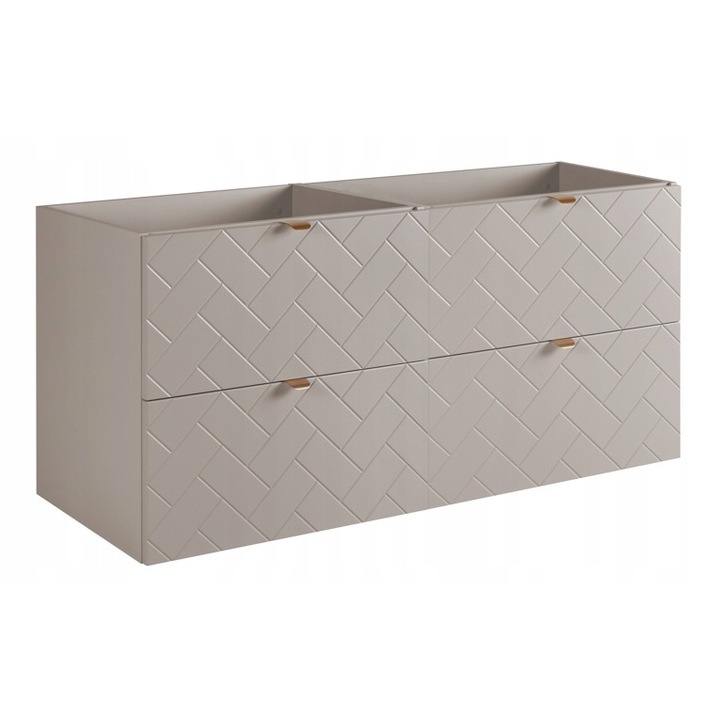 Dulap de baie, RODAN, Trend, Cashmere, Suspendat, Soft Close, Dulap - 46cm x 120cm x 60.7cm, Bej