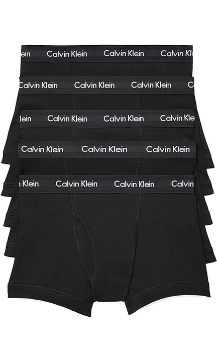 Calvin klein, férfi boxer alsó szett, pamut, fekete, M, 5 pár