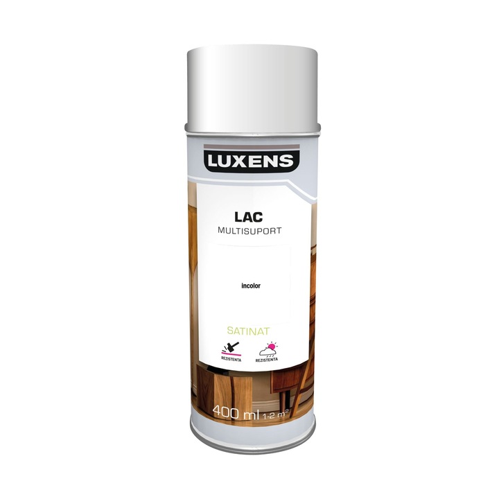 Spray lac Luxens, transparent, satinat, 400 ml
