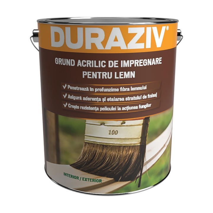 Grund lemn Duraziv, de impregnare, acrilic, incolor, 2.5 L