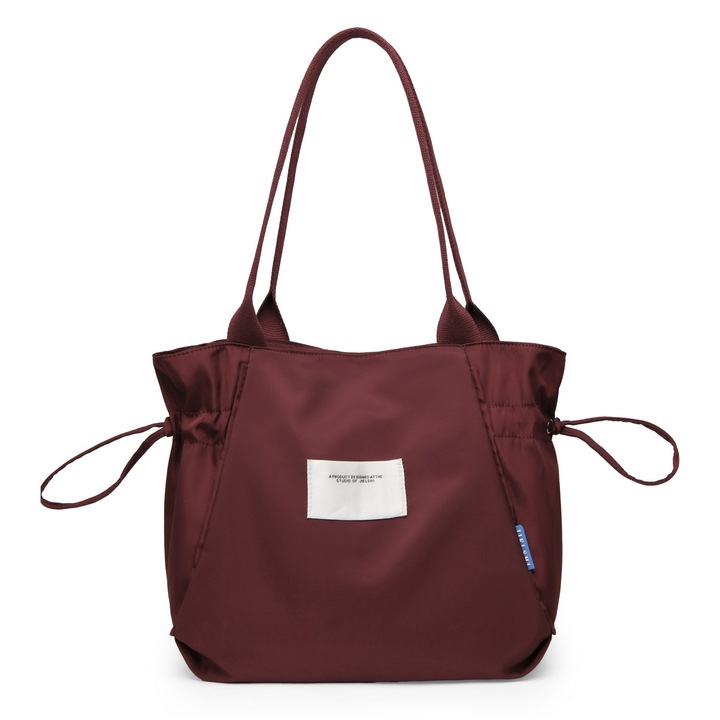 Geanta de umar pentru femei, JIELSHI, capacitate mare, material nylon impermeabil, 35x11x28cm, 240g, rosie