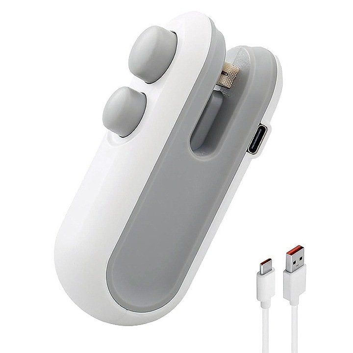 Уред за вакуумиране Lingo 2 в 1, бял, малък размер, USB, 60 см