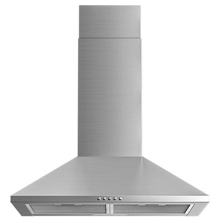 Декоративен абсорбатор FIREGAS ESD06S60AC, 400м3/ч, 3 скорости, LED осветление, Алуминиев филтър, с активен въглероден филтър, лесен за монтаж, 60 см, Неръждаема стомана