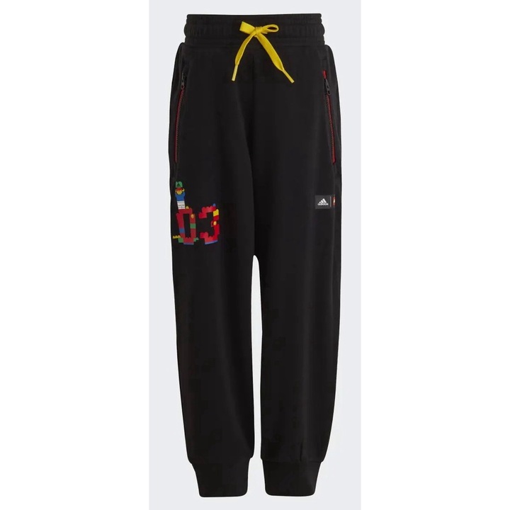 Pantaloni copii adidas Lego HS1153, Negru
