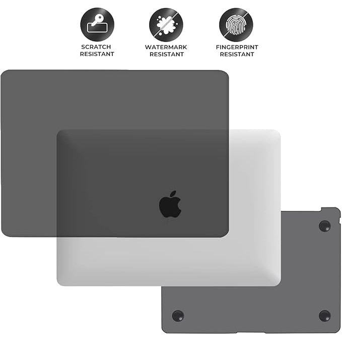 Carcasa pentru MacBook Air 13 2022 / 2024 M2 M3, 13.6 inch, mata ultra-subtire, Negru